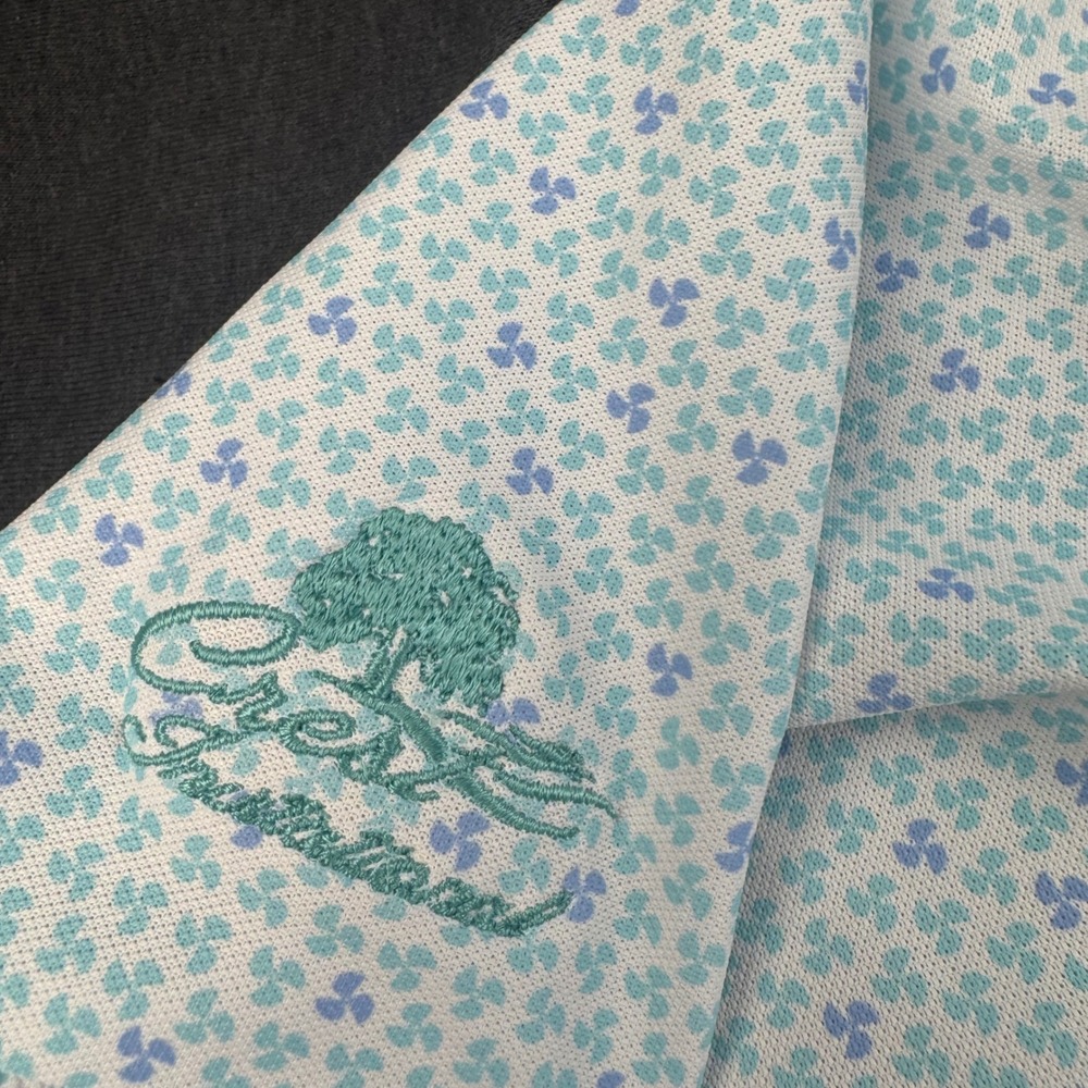 Peter Millar Summer Comfort Mens XXL Blue Floral Clover Golf Polo Shirt XXL - Picture 9 of 11
